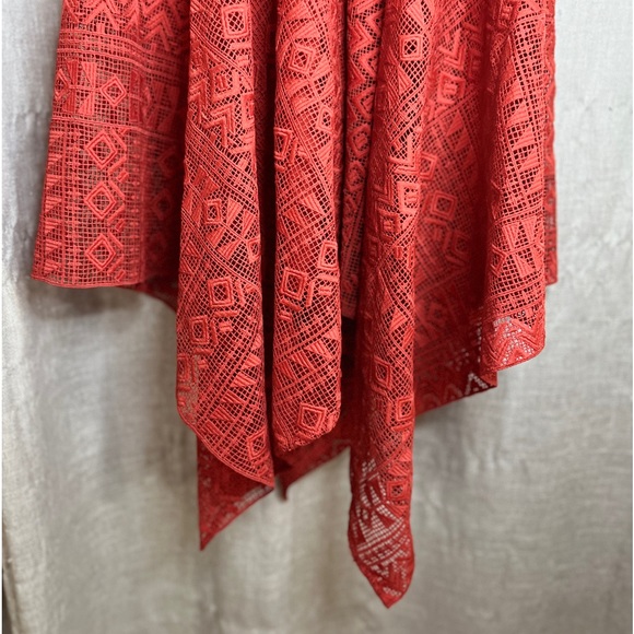 MAEVE / Anthropology Prima Burnt Orange Bohemian Lace Scarf Hem Dress - Picture 5 of 15